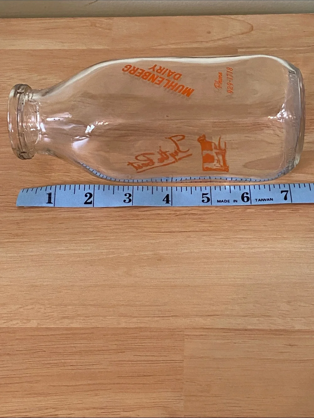 Mulenberg Dairy Pint Vintage Milk Bottle